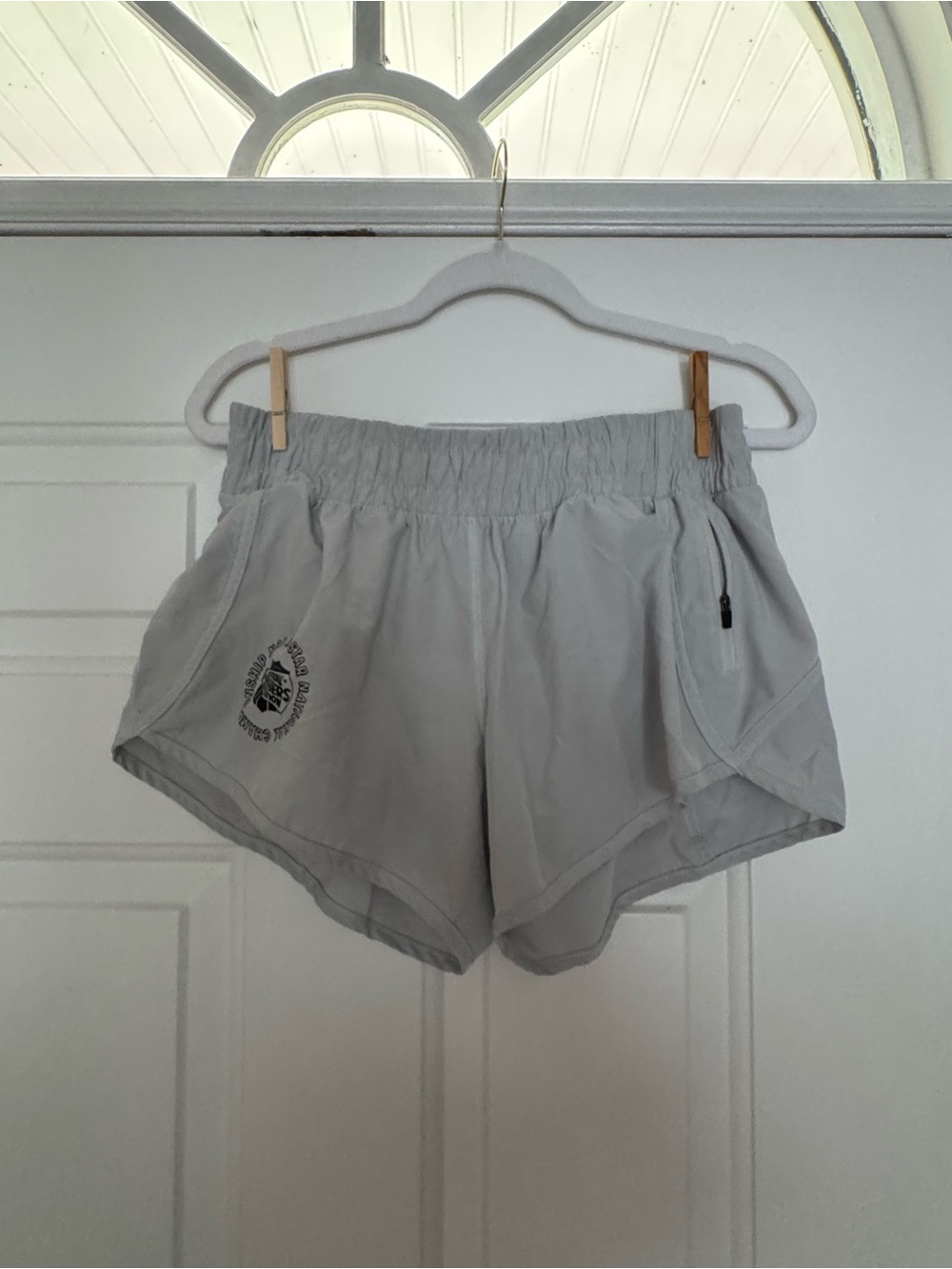 Varsity Light Grey Women's Athletic Shorts